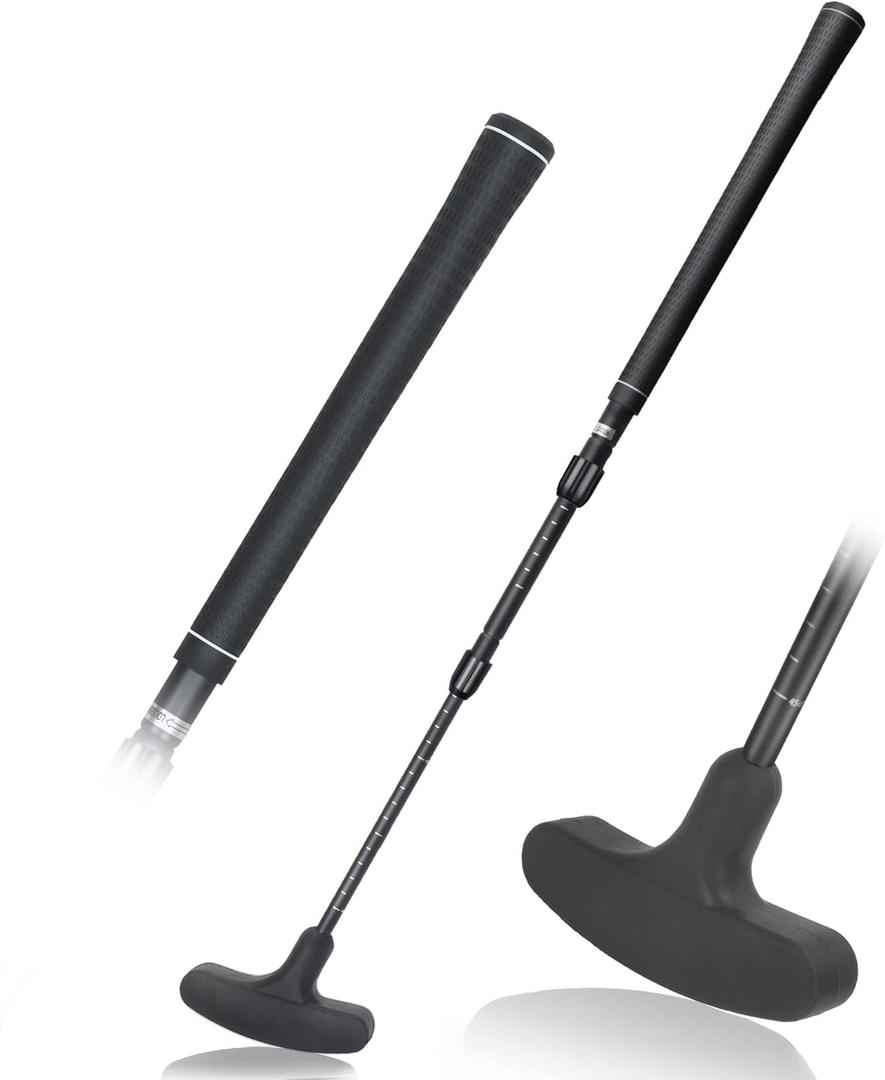 ToVii Golf Putter Nitrile Rubber Top for Left & Right Handed, Adjustable & Sturdy Aluminum Alloy Shaft for All Golfers, Golf Training Equipment for Putting Green/Outdoor Games/Yard Games (black)