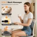 3 in 1 Electric Back Massager Pillow with Adjustable Support and Soothing Heat Ergonomic Wedge Cushion for Home, Office, or Travel Use (Black
