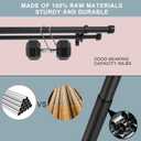 Double Blackout Curtain Rods 140 to 164 Inches (11.5-13.5 Feet),1-Inches Front and 5/9 Inches Back Adjustable End Cap Double Window Drapery Rod for Drapes and Curtains,Matte Black