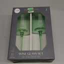 Core Home Wine Glass Set- Green, 2 pk / 14 oz