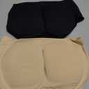 WDIRARA Women's 2 Piece High Waist Hip Pad Shapewear Panty Butt Lifter Tummy Control Underwear, XS 