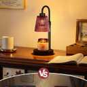 Innqoo Pomegranate Red Candle Warmer Lamp with Timer, Dimmable Candle Warmer for Home Decor, Height Adjustable Candle Lamp for Jar Candles, Birthday Gifts for Women Mom, House Warming Gifts New Home