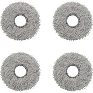 4-Pack Mop Pads Replacement Part, Compatible with Roborock Qrevo Master Robot Vacuum, 4 Mop Pads 1 Cleaning Brush Accessories Kit