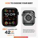 Goton 4-Pack Bling Case for Apple Watch Series 11/10 Screen Protector Case 42mm, Women Diamond Rhinestone Protector for iWatch Cover Accessories 42 mm