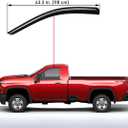 Lightronic Extra Durable Outside-Mount Auto Vent Window Visors, Fits 2020-2025 Chevrolet Silverado & GMC Sierra 2500 HD & 3500 HD, Regular Cab, UV-Protect Rain Guards Wind Deflectors, Smoke, 2-Pcs