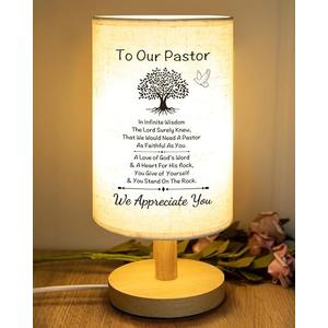 SOUHONEY Pastor Appreciation Gifts - Unique Pastor Gifts for Men for Pastor Day, Christmas, Birthday, Anniversary, Fathers Day, Fabric Bedside Decor Lamp