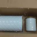 Sweejar Ceramic Canisters Sets for Kitchen Countertop, Relief Food Storage Jar with Bamboo Lid, Stackable Container for Flour, Coffee, Pasta, Cereal, Tea, Sugar, Spices, Pack of 4 (Walnut White)