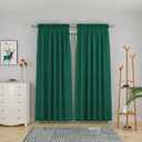 UPOPO Green Curtains Privacy Curtains 80 inches Long Kitchen Semi Sheer Drapes Living Room Divider Bedroom Basement Sliding Glass Door Window Curtain Patio Linen Textured 2 Panels Rod Pocket
