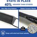 YOUFI 32 Inch Weighted Door Draft Stopper, 3.5lb Heavy Under Door Draft Blocker, Self-Resetting Gap Filler Seal Blocks Cold, Hot Air, Noise, with Non-Slip Bottom, Machine Washable Cover
