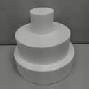 Crafare 5 Tier Round Foam Cake Dummy Decorating 4 6 8 10 12 Supplies for Wedding Baby Shower Birthday Party Cake Decoration 17.7 Inches Tall