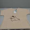 CiCiBird Women Dressy Casual Blouses Summer Peplum Tops Work Pleated Blouse, XL, Apricot