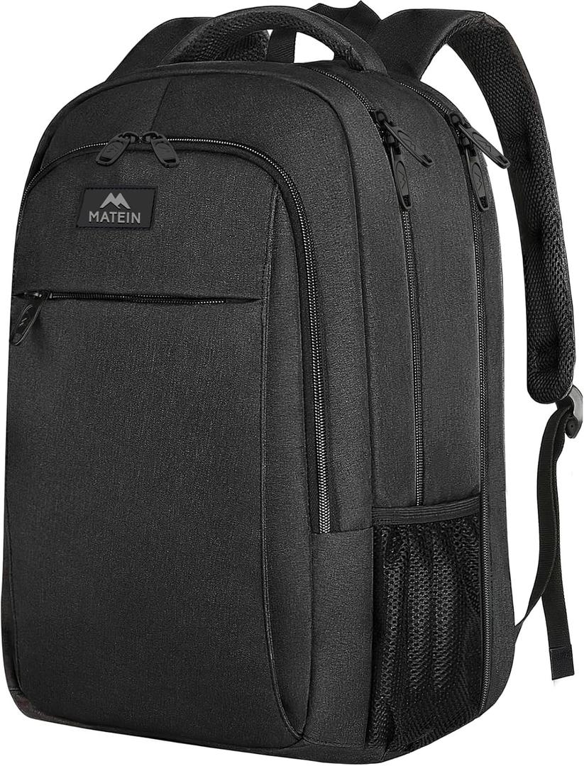 MATEIN Extra Large Backpack, 17 Inch Travel Laptop Backpack, Anti Theft TSA Friendly Business Work College Computer Backpack for Men Women, Black
