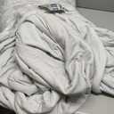 Queen Comforter Light Grey, Comforter Queen Size Soft Lightweight Down Alternative Bed Comforter Full Size All Season 