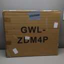 Freestanding Dog Gates with Door Walk Through, Extra Wide Doggy Door 100" W x 29" H Pet Gate Safty 4 Panels Dog Fence for Stairs, Doorways (Black)