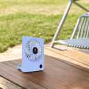 Personal Battery Operated Desk Fan, Rechargeable Fan, 2000mAh Battery, Power Display and 180 Tilt Folding, Ultra Quiet and Portable, Office, Camping, in Car (White), Compact