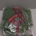 6 ft Christmas Cedar Garland with Red Bow, Artificial Lighted Pine Garlands with White Lights, Battery Operated Real Touch Artificial Faux Greenery for Stairs Holiday Indoor Outdoor Decor