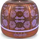 ARVIDSSON 500ml Essential Oil Diffuser, Metal Diffusers for Essential Oils, Aromatherapy Oil Diffuser for Large Room, Color Changing Mood Light & Mist Timer Setting, Gift for Women