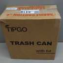 TIPGO Small Bathroom Trash Can with Lid Soft Close, 6 Liter / 1.6 Gallon Stainless Steel Garbage Can with Removable Inner Bucket, Step Pedal, Slim Trash Cans for Bedroom, Office, Kitchen (Orange)