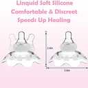Nipple Shields for Nursing Newborn 2 Count, Upgraded for Protecting Inverted & Sore Nipples, Assisting Latch Difficulties, Great for Breastfeeding Mothers, Carrying Case Included