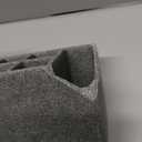 ZCCZ Toothbrush Holder, 6-Slot Bathroom Organizer for Countertop Storage, Holds Toothpaste, Dental Floss, Razor, Comb, Makeup Brushes, and More, Compact Tooth Brushing Stand for Efficient Organization (1. Granite)