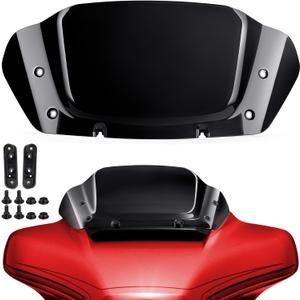 Amazicha Windshield 8" Wave Windscreen Wind Splitter Compatible for CVO Street Glide FLHXSE 2023-2025, Street Glide FLHX 2024-2025, FLHXU 2025Black