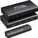HDMI Switch 5 in 1 Out 4K@60Hz, GANA HDMI Splitter Switcher with Remote, Aluminum HDMI 2.0 Switch Box Hub for 3D, HDCP2.2, HDR, Compatible with Xbox, PS5/4/3,Fire Stick,Roku,Blu-Ray Player, Black