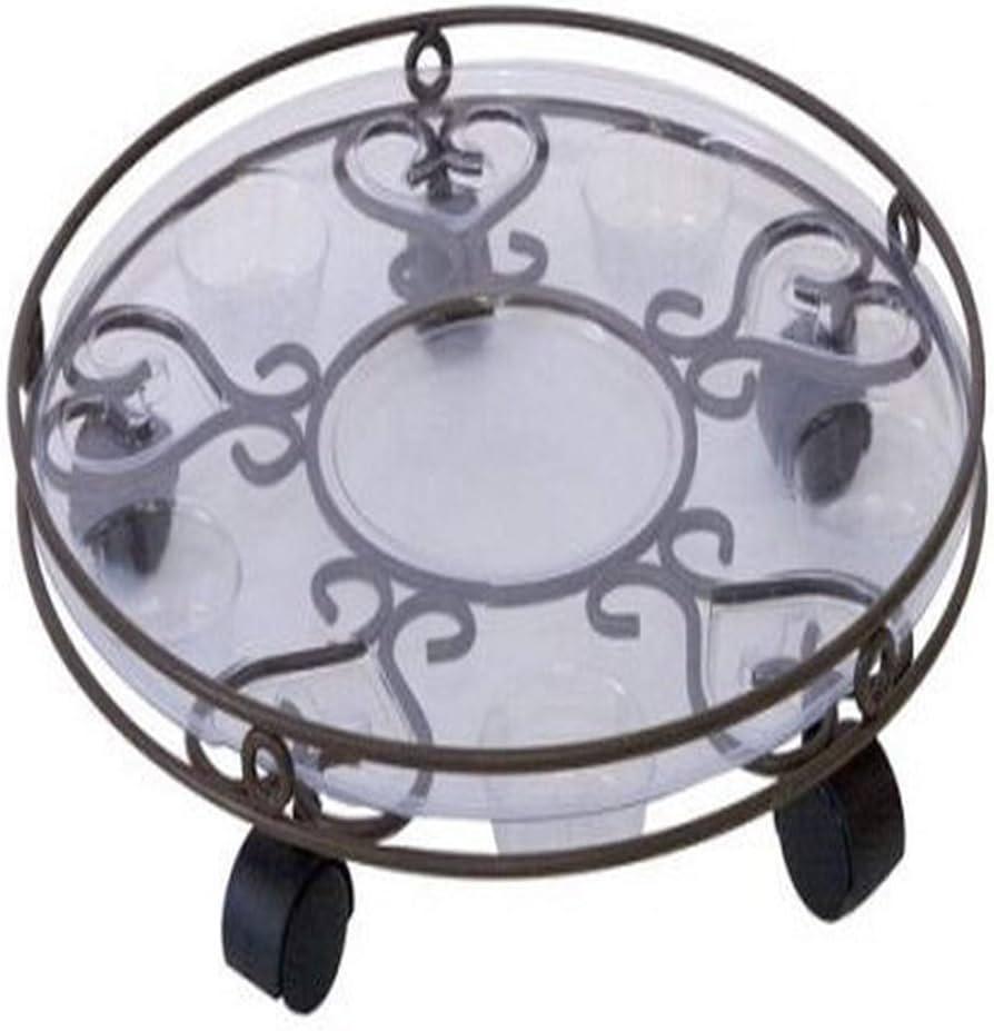 Panacea Products 17-Inch Cameo Plant Caddy, Brown