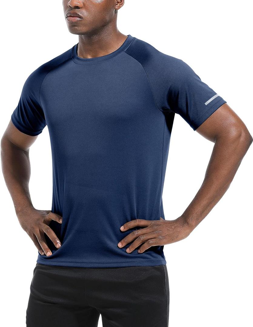 Boyzn 1 Pack Men's Workout Running Shirts, Dry Fit Moisture Wicking T-Shirt, Gym Athletic Short Sleeve Tee Shirts (M)