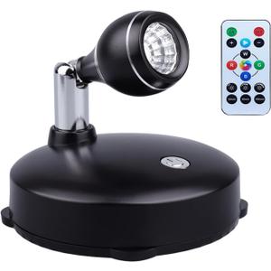 Kiven RGB Spotlight with Remote Mini Accent Lights Battery Operated Spotlights for Exhibition Hall Clothing Cabinet Background Wall - 1 Pack Kiven RGB Spotlight with Remote Mini Accent Lights Battery Operated Spotlights for Exhibition Hall Clothing Cabinet Background Wall - 1 Pack