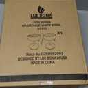 LUE BONA Adjustable Vanity Stool, 360°Swivel Vanity Chair for Makeup Room, Black Stool Chair for Vanity, Small Faux Leather Vanity Stools for Bathroom, Living Room