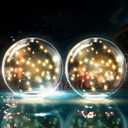 TIALLY Fairy Floating Pool Lights Solar Powered - 14" Inflatable Waterproof Led Glow Balls, Luces para Piscina, Floating Light Up Ball, Swimming Pool Party Decorations, Cool Outdoor Decor (2 Pack) (Warm)