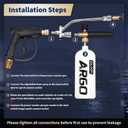 Foam Cannon for Pressure Washer, Stubby Gun with Dual Connector (M22-15mm Adapter + Wash Mitt), 5 Nozzles Tips, 4000 PSI Pressure Washer Gun, 1/4" Quick Connect for Auto/Home, 1 Liter