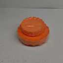 LIYH 24 Pcs Orange Scalloped Plates - Sturdy Plastic Orange Plates for Halloween & Thanksgiving Party Dishwasher Safe Reusable (12 Guests)