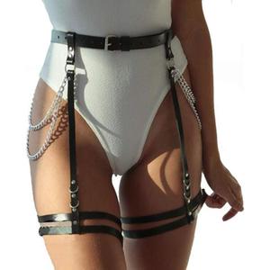 Sexy Belly Waist Chain Belt Leather Body Harness Leg Garter Chain Thigh Body Jewelry Accessories for Women