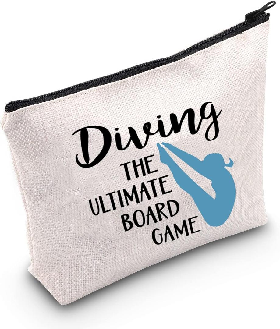 LEVLO Springboard Diving Cosmetic Bag Platform Diving Gift Board Game Makeup Zipper Pouch Bag Merchandise (Diving The Ultimate)