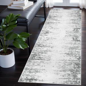 Lahome Abstract Grey Hallway Runner, Washable 2x6 Kitchen Runner Rugs Non-Skid Washable Low-Pile Runners for Hallways 6 ft Modern Ombre Indoor Floor Runner for Laundry Room Entryway