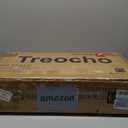 Treocho End Tables Living Room Set of 2, Narrow Side Table with Charging Station, White Table Bedside Sofa for Small Spaces, Living Room, Bedroom