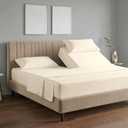 100% Egyptian Cotton 800 Thread Count Split Head King Sheets Sets for Adjustable Bed, 34 Flex Top King, Luxury Hotel Collection Soft Breathable Sateen Weave, 16" Deep Pocket - 4Pc, Ivory