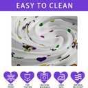 XCHI Purple Plaid Truck Gnomes Lobster Mardi Gras Tablecloth Round Carnival Table Cloth Washable Table Covers for Indoor Dining Home Party Decorations 70x70 Inch