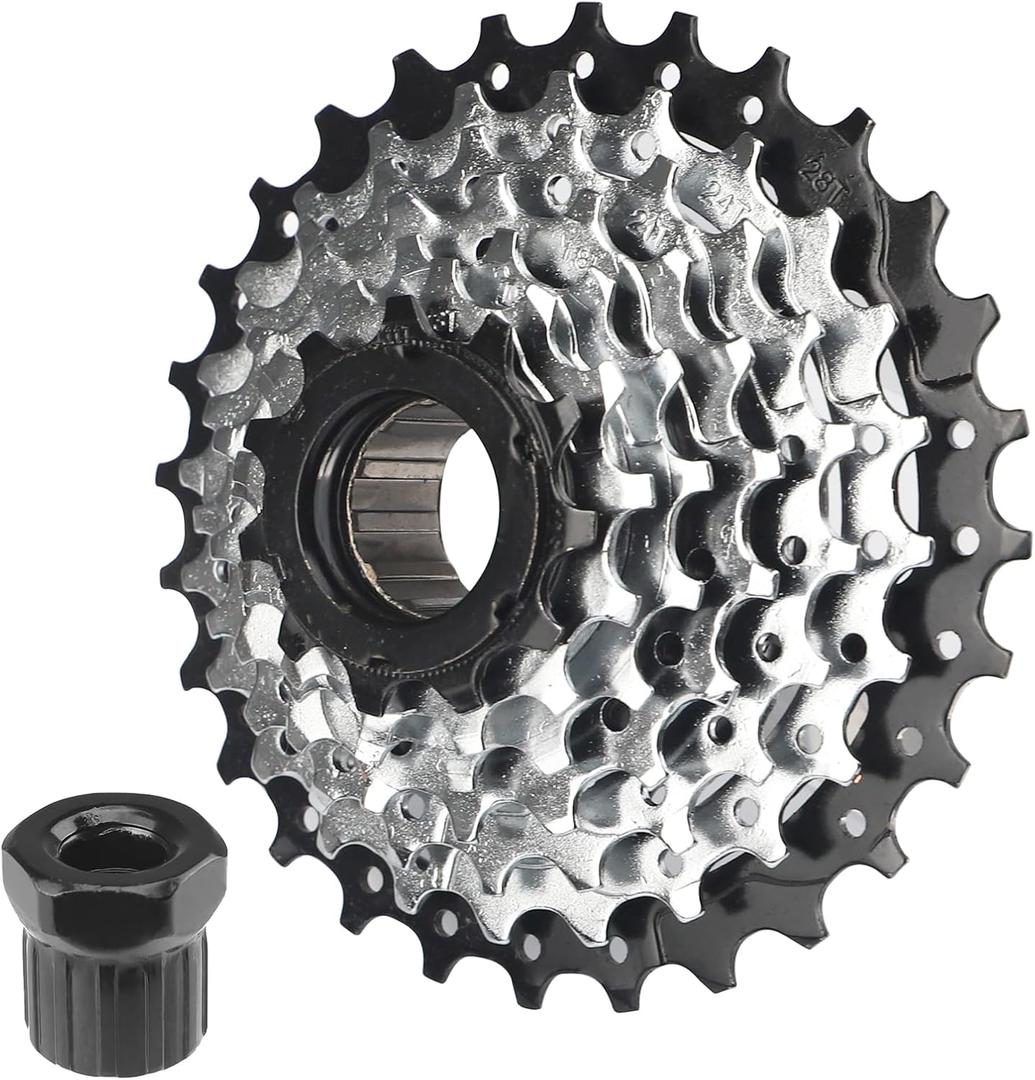 7/8 Speed E-Bike Freewheel 11-28 Teeth/11-32 Teeth Screw On Multiple Freewheel Threaded Type Freehub Replacement Parts
