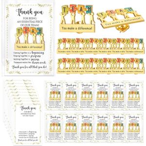 Team Gifts Bulk Employee Appreciation Gifts Puzzle Piece Lapel Pin Inspirational Lapel Pins Thank You Gift Cards for Coworker Staff