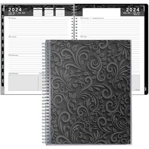 Ensight 2024-2025 HARDCOVER Leather Planner Weekly & Monthly, Set Of 2
