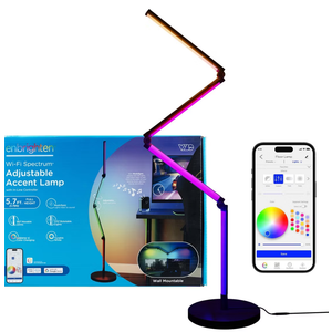 Enbrighten Vibe Wi-Fi Spectrum RGBWIC Adjustable Accent Lamp with Music Sync & Color Changing: Indoor Metal Electric Decorative Lantern
4.7 out of 5 stars with 17 reviews Enbrighten Vibe Wi-Fi Spectrum RGBWIC Adjustable Accent Lamp with Music Sync & Color Changing: Indoor Metal Electric Decorative Lantern
4.7 out of 5 stars with 17 reviews
