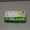 SWIFTLITE Disposable Vinyl Gloves, Food Safe, Latex-Free Powder-Free Clear Plastic Gloves for Cooking, House Clean, Food Prep (100, Large)