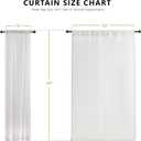 Non-See-Through White Privacy Semi Sheer Curtains That Let Light in 84 Inches Long Light Filtering Sheer Window Curtains Drapes for Living Room Bedroom 2 Panels Set White