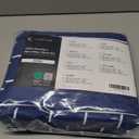 LuxClub 4 PC King Size Sheet Set, Breathable Luxury Bed Sheets, Deep Pockets 18" Wrinkle Free Cooling Machine Washable Hotel Bedding (Striped Navy)