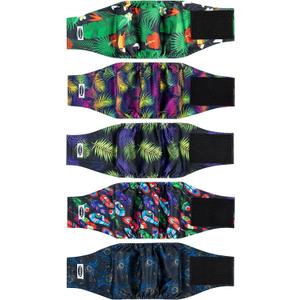 Male Dog Diapers, High Absorbing Dog Belly Bands for Male Dogs, Washable Reusable Dog Male Wraps(5 Pack) (Medium)