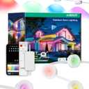 EDISHINE 60ft Permanent Outdoor Lights, 40 LED Eave Light with App/Remote, Smart Rainbow RGBW Holiday Light with 50 Scene Modes, IP67 Waterproof for House, Compatible with Alexa Google Assistant