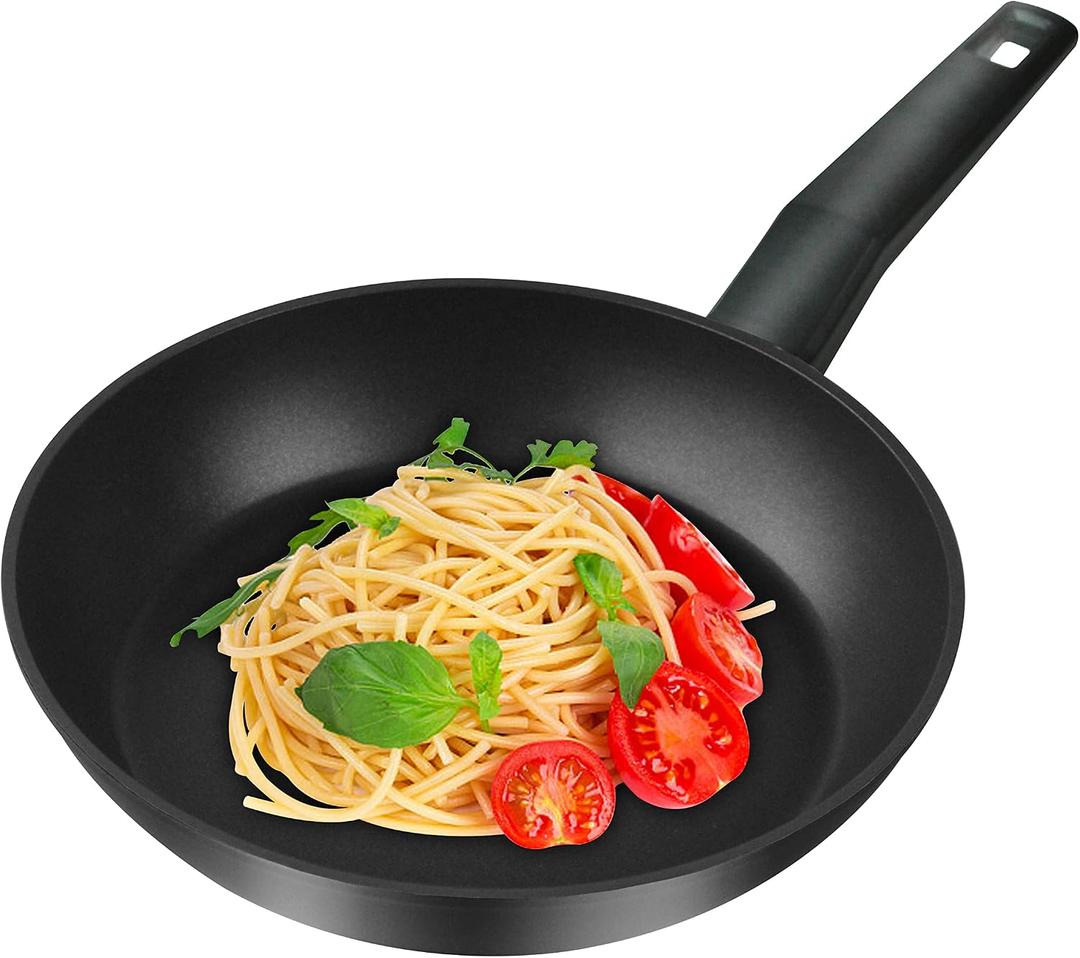 9.5 Nonstick Frying Pan, Nonstick Fry Pan Griddle Pan, Dishwasher and Oven Safe, PFOA-Free, Stovetop Grill Pan Works with Gas, Electric Stove, Induction Cooktops