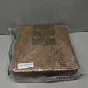 Set of 2 Flat Seagrass Storage Bins with Lid Wicker Storage Baskets for Organizing, Woven Shelf Organizer Bins Home Utility Organizer Box for Home & Office Supplies(Coffee)